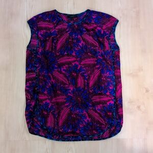 J Crew floral silk tank